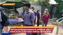 Estudiantes misioneros plantaron 1000 árboles en la travesía urbana de Posadas