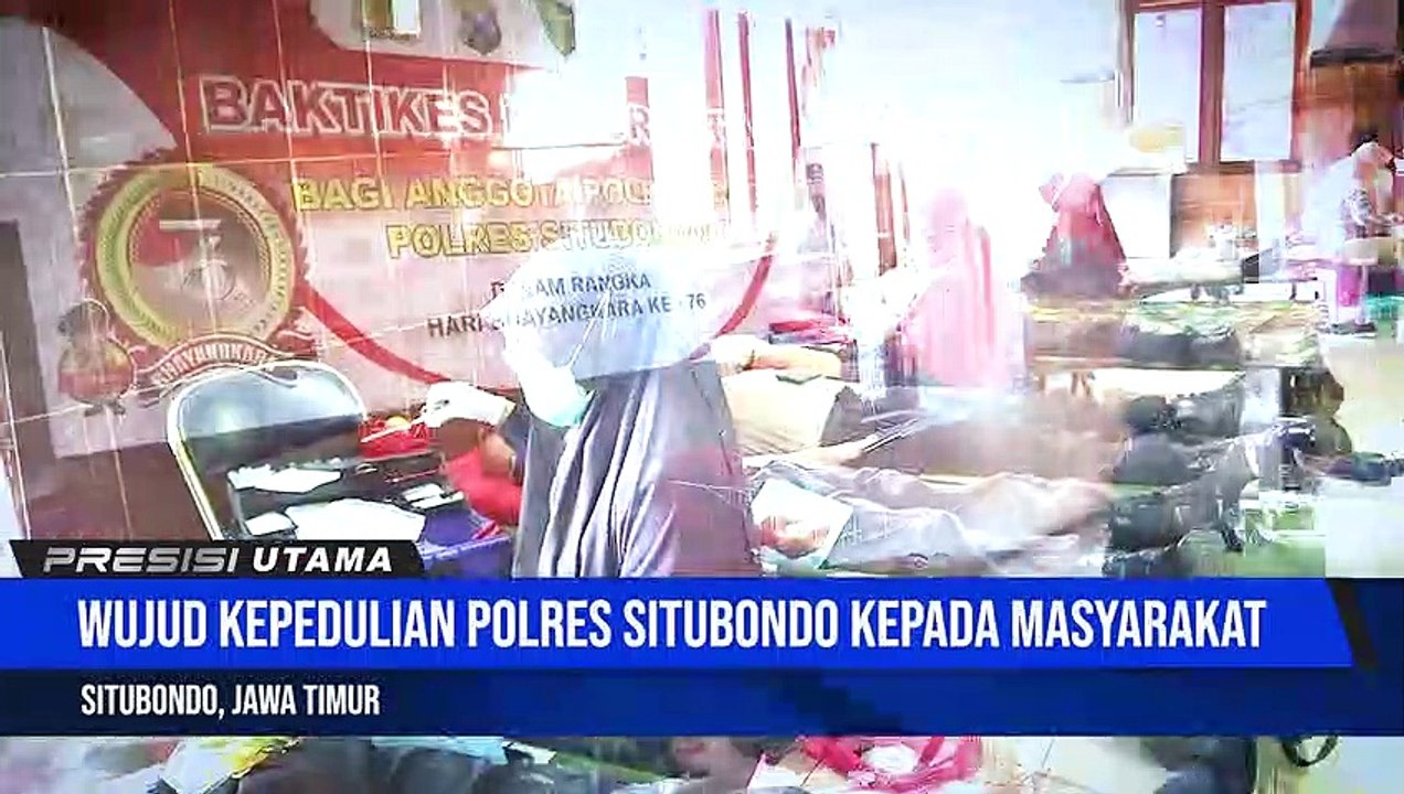 Sambut HUT Bhayangkara ke 76, Polres Situbondo Gelar Bakti Kesehatan Donor Darah