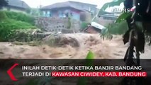 Video Detik-detik Banjir Bandang Terjang Beberapa Desa di Ciwidey, Sebuah Jembatan Putus