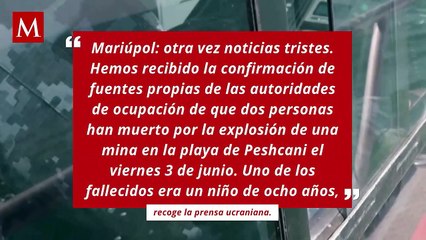 En Ucrania, niño de ocho años murió por explosión de mina rusa