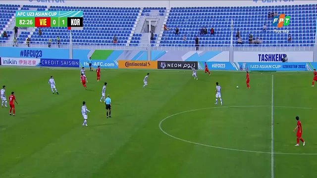 Tiến Long U23 Việt Nam ghi siêu phẩm xé lưới U23 Hàn Quốc