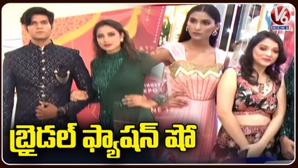 Grand Bridal Fashion Show 2022  _ Biggest Wedding Expo In Gachibowil _ Hyderabad _ V6 News