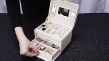 WE Jewelry Box Mirrored 3 layer Large Capacity Jewelry Casket Makeup Organizer Earring Holder Makeup Storage Gift Boxes Jewelry-Jewelry Packaging & Display-