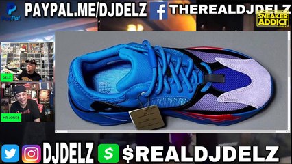 adidas Yeezy 700 Hi-Res blue VS Red Sneakers by Kanye West