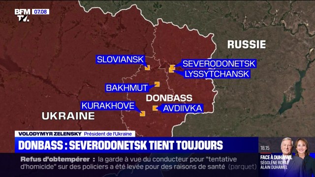Guerre en Ukraine: face aux offensives russes, le Donbass tient bon selon Zelensky