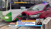 Dalawang SUV, magkasunod na bumangga sa mga concrete barrier sa EDSA-Ortigas | BT