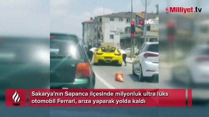 Vatandaşlar yolda kalan milyonluk Ferrari için seferber oldu