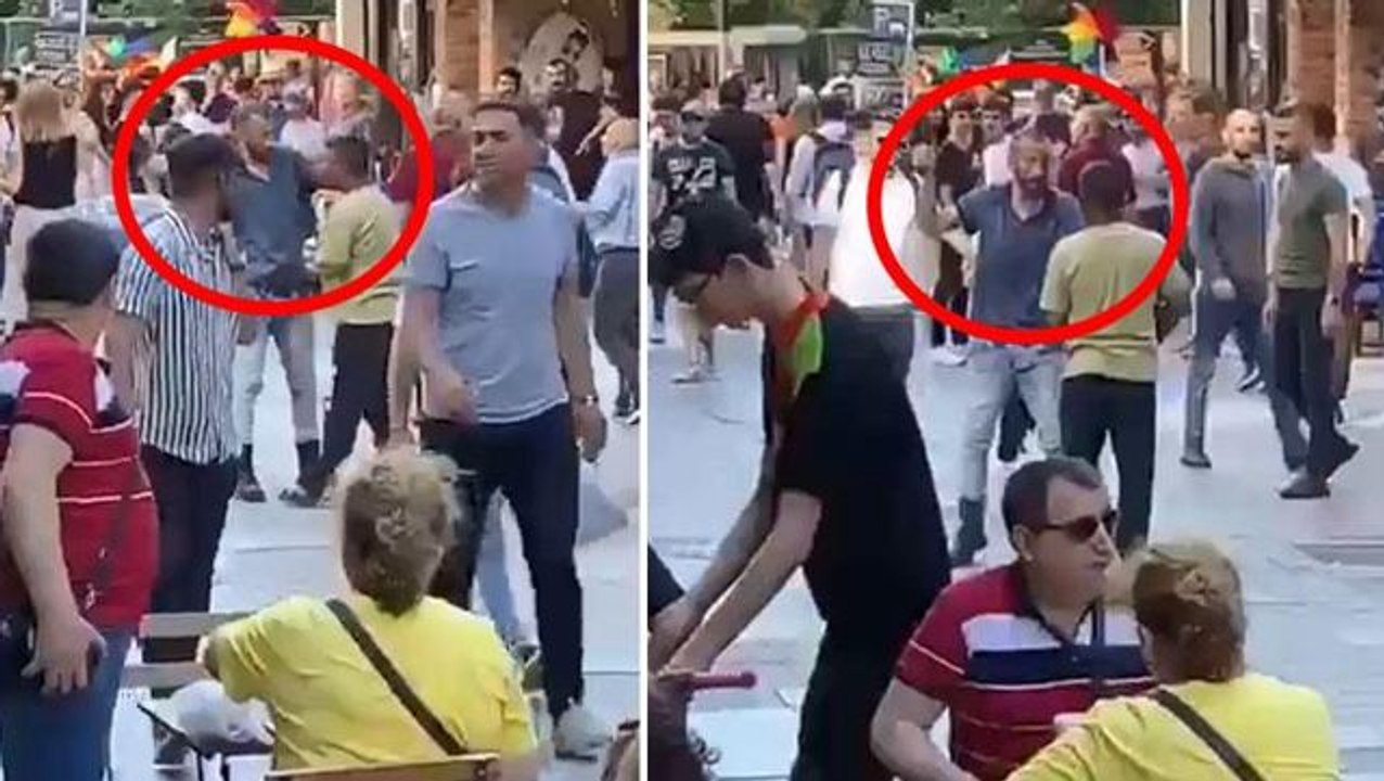Kadıköy'de satırlı adam paniği! Yoldan geçenlere tehditler savurup küfür etti