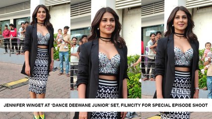 Jennifer Winget At ‘Dance Deewane Junior’ Set, Filmcity For Special Episode Shoot
