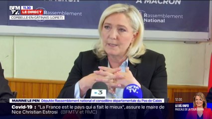 Législatives: Marine Le Pen appelle à "mettre des contre-pouvoirs" à Emmanuel Macron