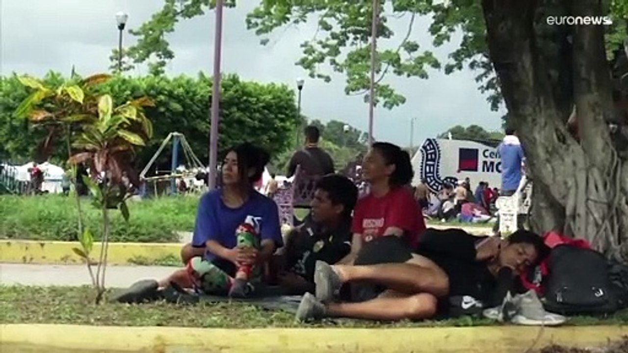 Nova caravana humana de migrantes chega ao estado mexicano de Chiapas