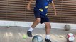Little Boy Displays Brilliant Soccer Skills While Shuffling During Training Session