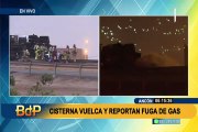 Reportan fuga de gas de camión cisterna en Ancón: bomberos trabajan para controlar emergencia