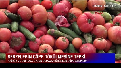 Sosyal medyayı ayağa kaldıran görüntü! Kilolarca sebze çöpe döküldü, açıklama geldi