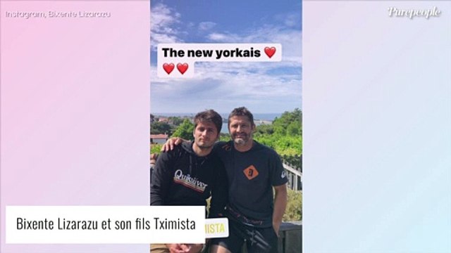 Bixente Lizarazu : Retrouvailles avec son fils Tximista, beau gosse new-yorkais