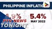 Inflation rate accelerates further to 5.4% in May 2022