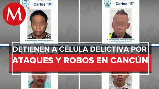Detienen a presuntos responsables de ataques en bares en Cancún