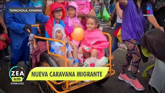 Caravana migrante sale de Chiapas; busca llegar a Estados Unidos