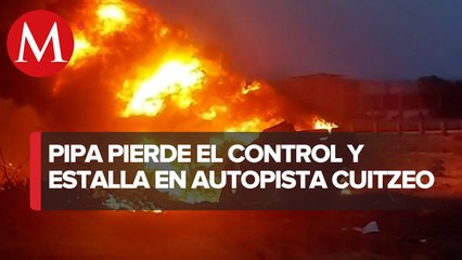 En Michoacán, mujer muere calcinada en autopista Cuitzeo