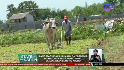 Ilang magsasaka, bumalik sa paggamit ng hayop sa pag-aararo dahil sa taas ng presyo ng krudo | SONA