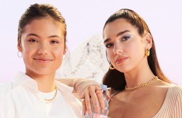 Emma Raducanu and Dua Lipa team up in new evian campaign