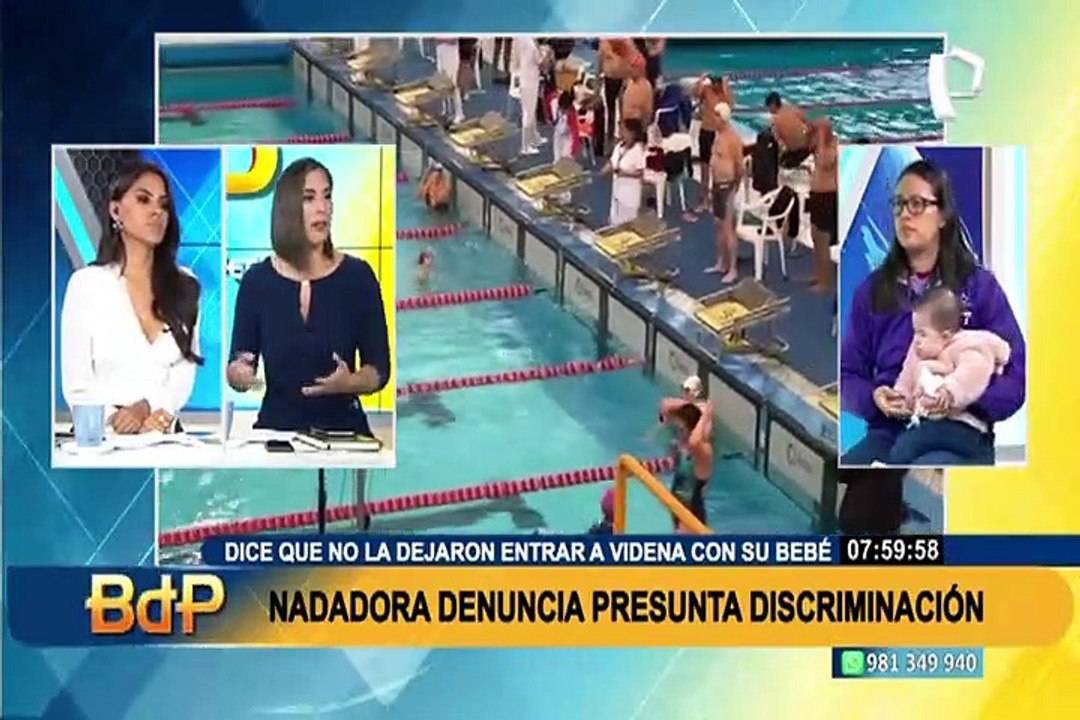 Fue impedida de ingresar a la Videna: nadadora denuncia discriminación por estar con su bebé lactante