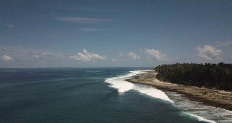 Drone footage of waves