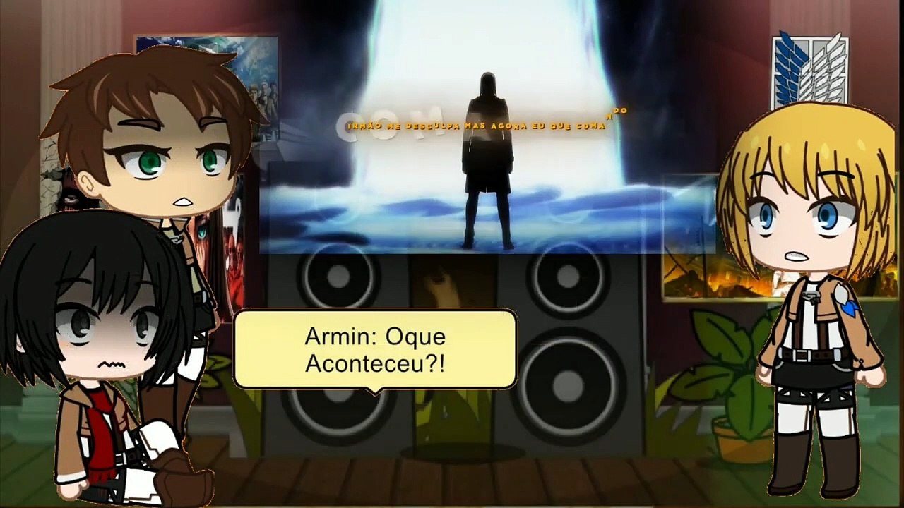 Attack on Titan React ao rap do Eren Yeager #gacha #anime