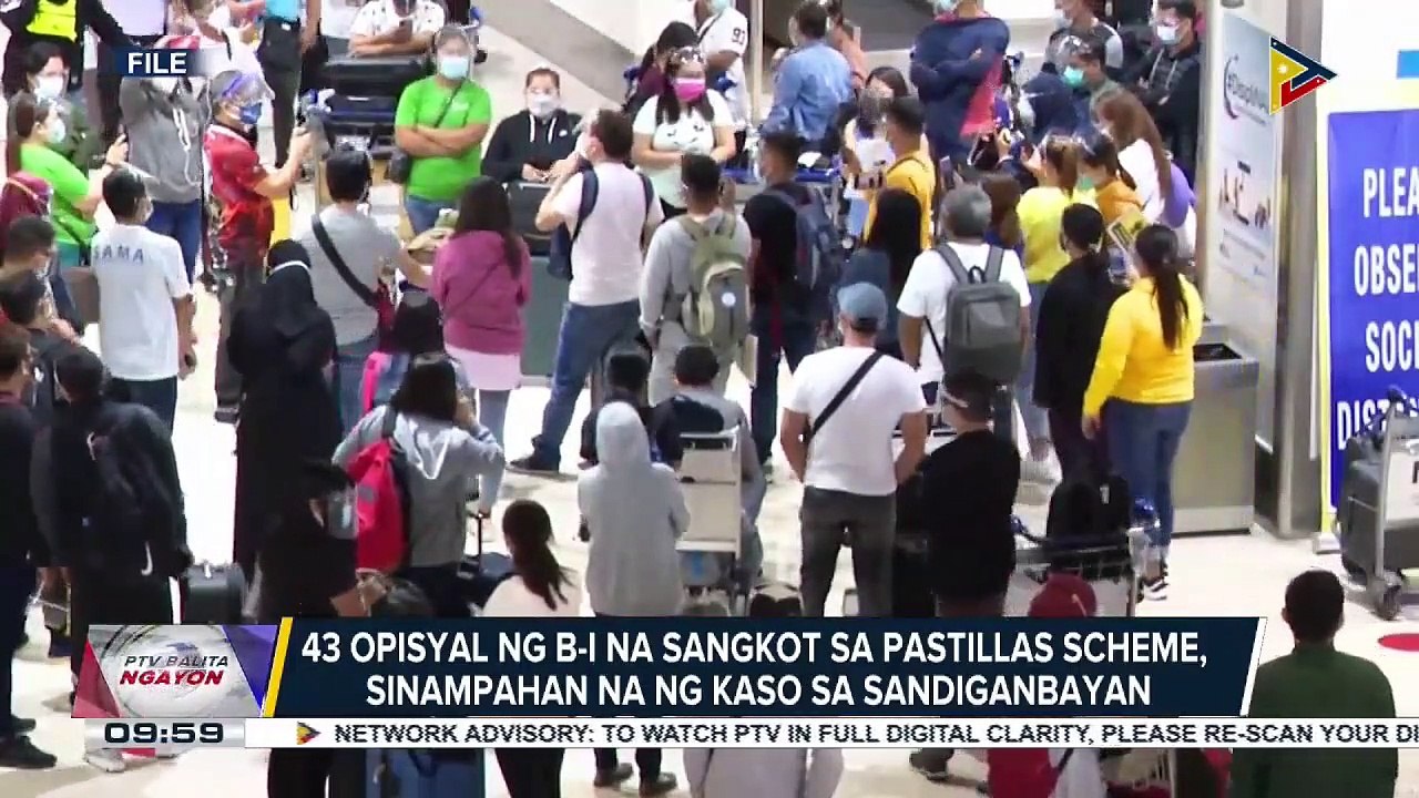 43 opisyal ng BI na sangkot sa pastillas scheme, sinampahan na ng kaso ng Sandiganbayan