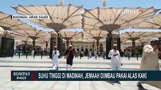 Banyak Aktivitas Jalan Kaki Ditengah Cuaca Panas, Jemaah Haji Diimbau Selalu Pakai Alas Kaki!