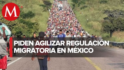 CNDH pide protección para caravana migrante