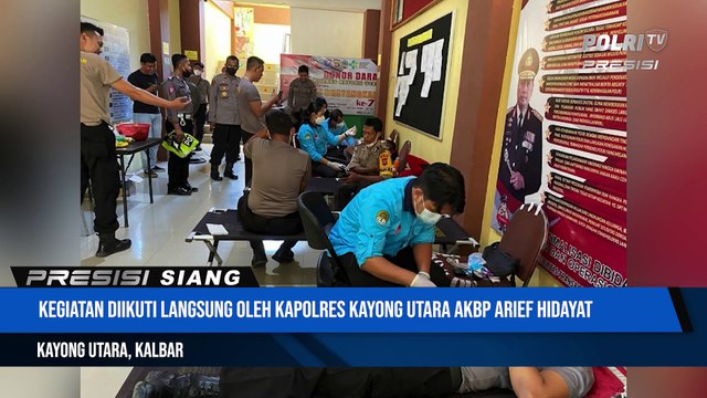 Sambut Hari Bhayangkara ke-76, Polres Kayong Utara Gelar Kegiatan Donor Darah