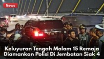 Keluyuran Tengah Malam, 15 Remaja Diamankan Polisi Di Jembatan Siak 4 !!