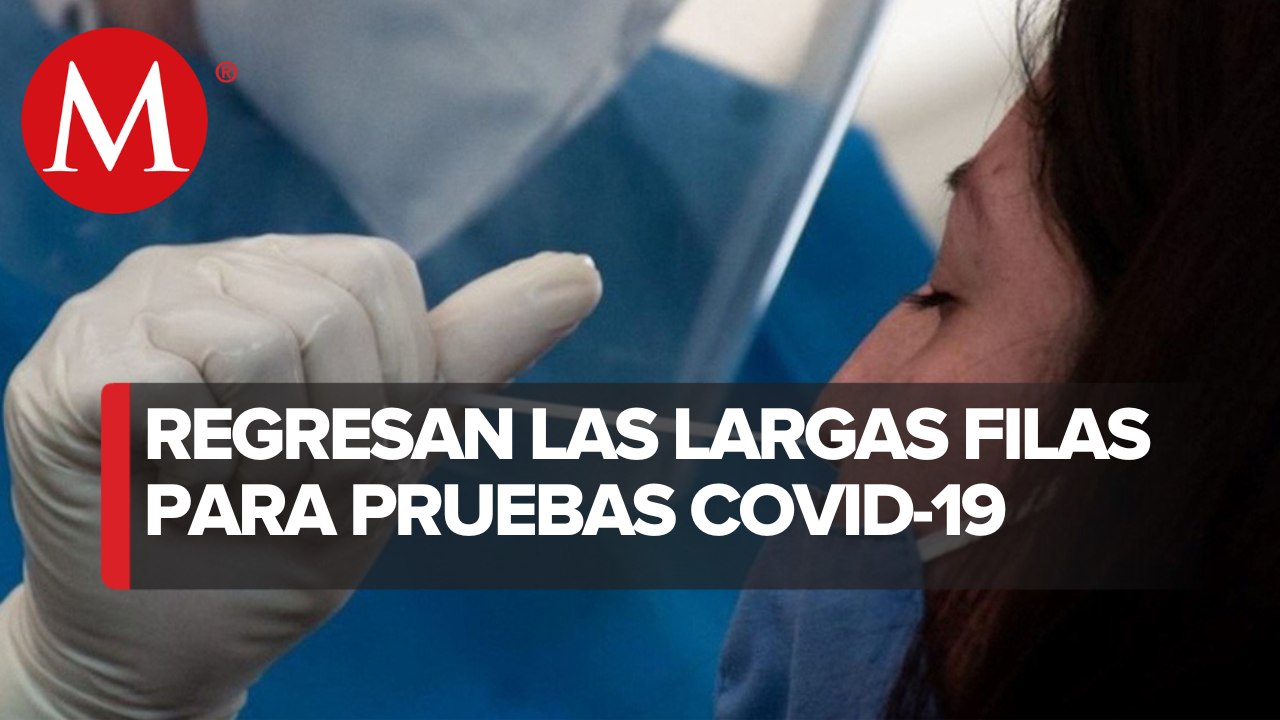 Largas filas de ciudadanos de la CdMx por pruebas covid-19