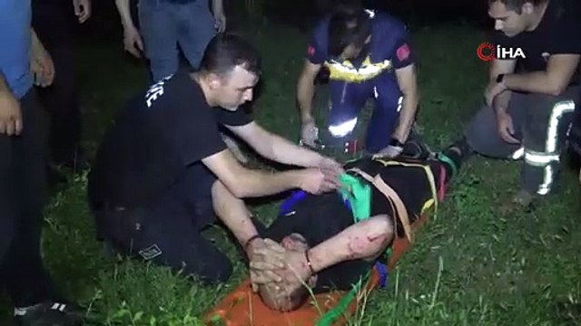 Bursa’da dengesini kaybederek 10 metrelik uçurumdan düştü