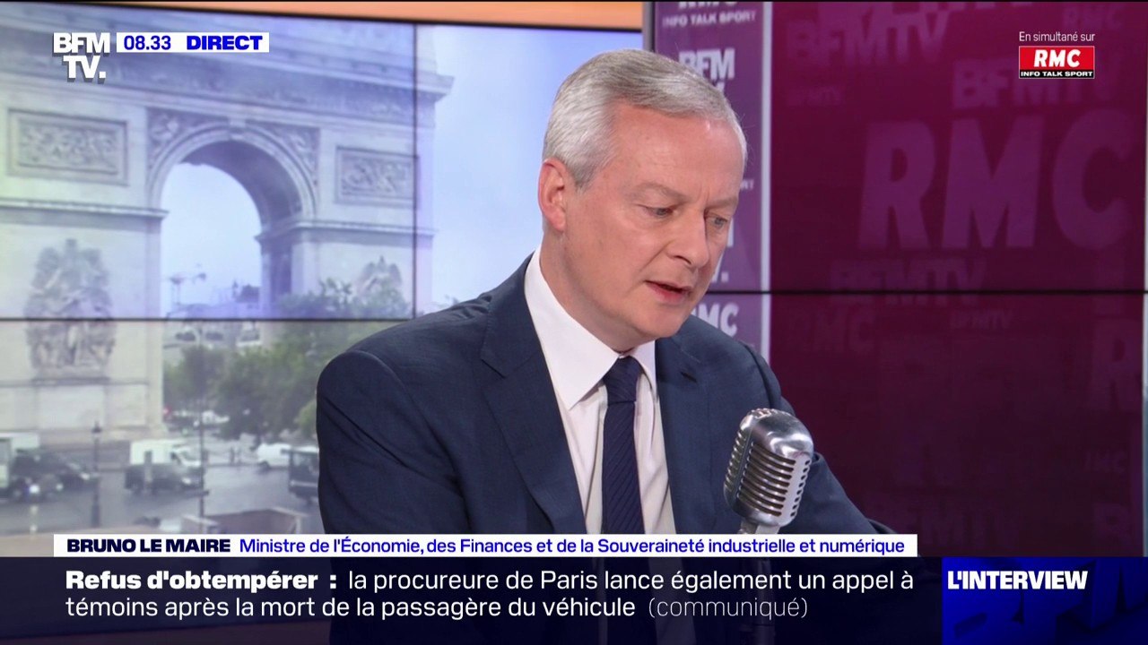 "Je pense que début 2023 nous verrons commencer à refluer l'inflation", prédit Bruno Le Maire