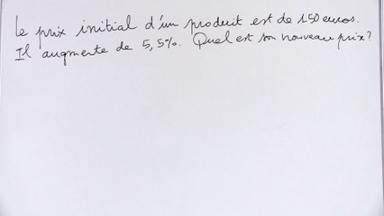 Calculer la valeur finale connaissant le taux d'évolution et la valeur initiale - 2nde
