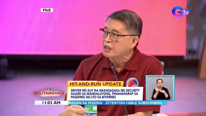Driver ng SUV na nakasagasa ng security guard sa Mandaluyong, pinahaharap sa pagdinig ng LTO sa Biyernes | BT
