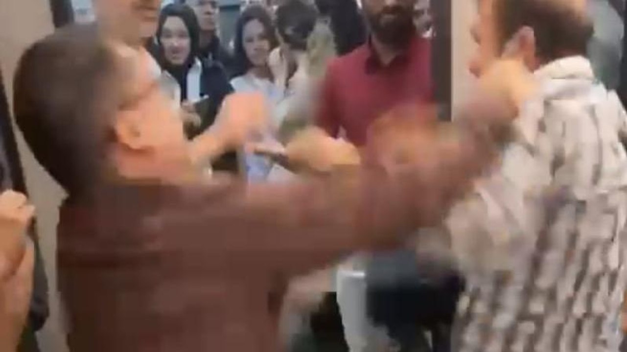 Otogar metrosundan yumruk yumruğa kavga