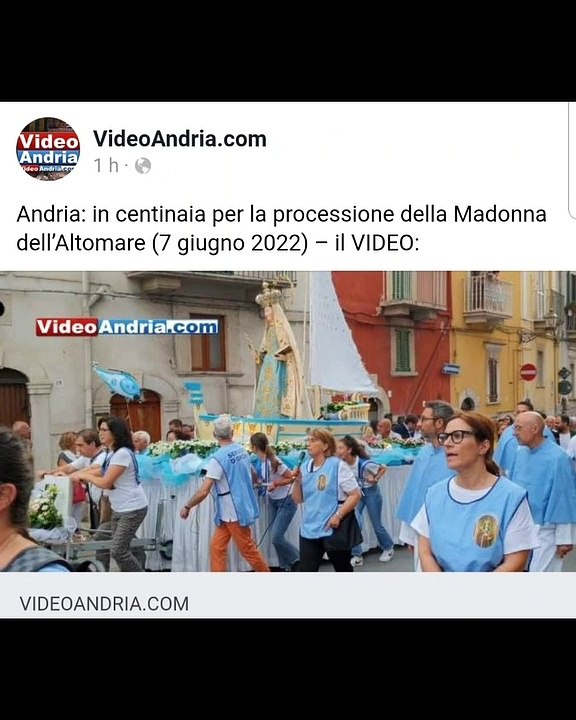 Andria: il video della processione della Madonna dell'Altomare su https://www.videoandria.com/
