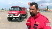 Gönüllü itfaiyeci, kendine ait itfaiye aracıyla yangınlara müdahale ediyor