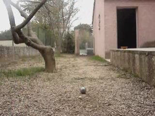 Petanque tir a 9 pas dans la caillasse