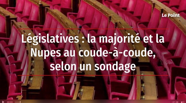 Législatives : la majorité et la Nupes au coude-à-coude, selon un sondage