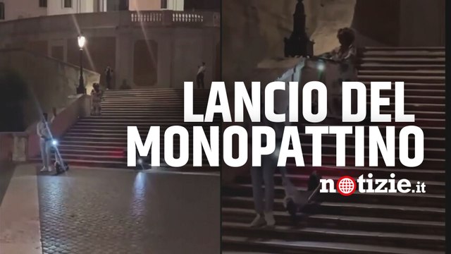 Roma, lancia monopattino sugli scalini a Trinità dei Monti: denunciata turista statunitense