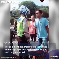 Mobil Dihentikan Polantas, Sopir Pikap Malah Ajak Adu Jotos Polisi: Bukan Waktunya Operasi