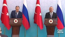 Ankara'da kritik görüşme! Çavuşoğlu ve Lavrov'dan önemli açıklamalar