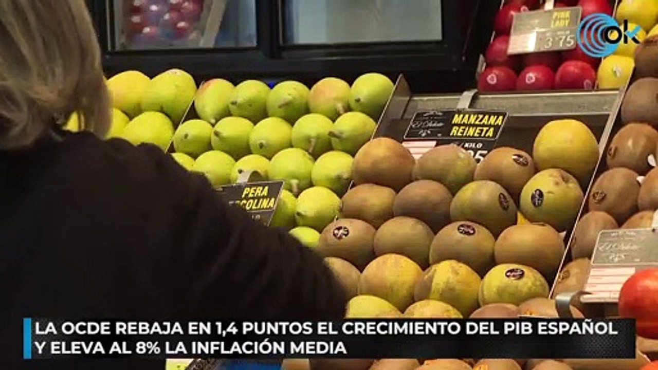 La OCDE rebaja en 1,4 puntos el crecimiento del PIB español y eleva al ...