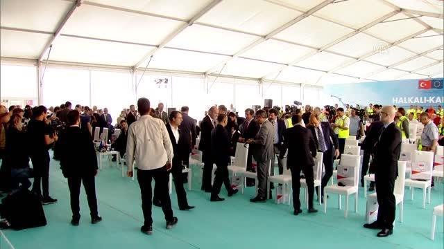 Halkalı-Kapıkule Demiryolu Hattı ray kaynak töreni - Drone