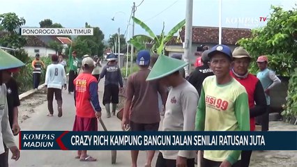 Crazy Rich Kampung Bangun Jalan Senilai Ratusan Juta