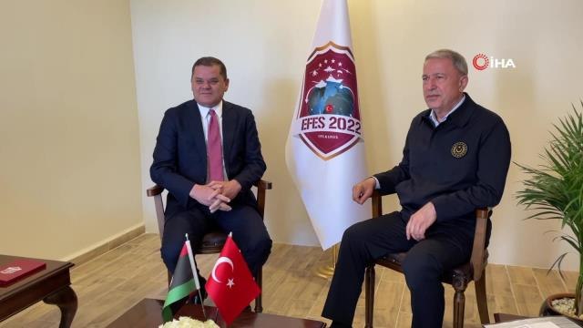 Milli Savunma Bakanı Akar, Libya Başbakanı ve Savunma Bakanı Dibeybe ile görüştü